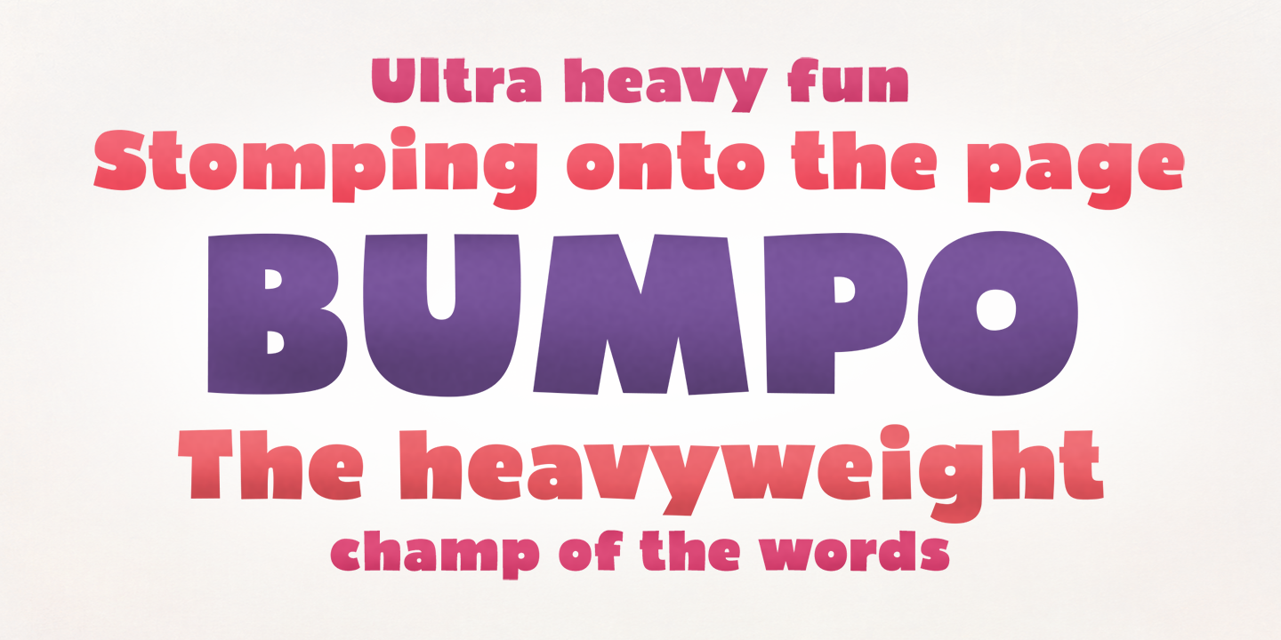Bumpo Regular Font preview